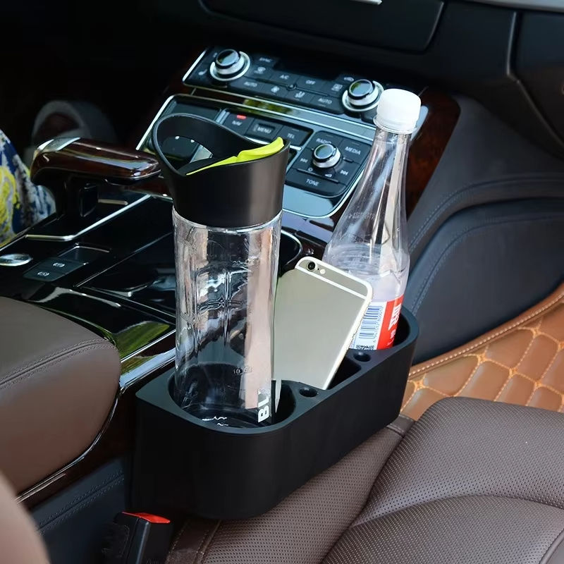 Car Cup Holder Expander - Universal Adjustable Vehicle Drink Bottle Phone Holder Organizer